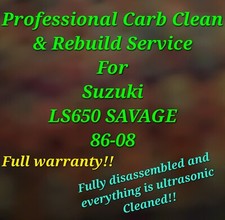 86-08 Suzuki Savage LS650 Professional Carb clean & Rebuild service 