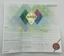 Papier de montre ROLEX