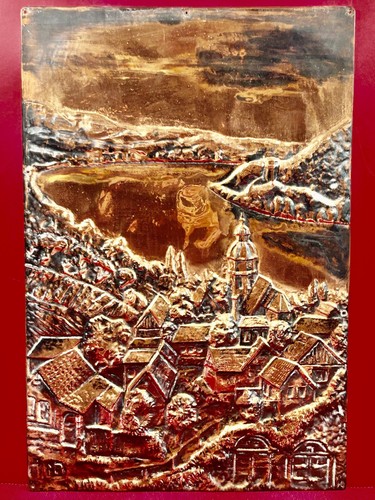 Plaque mural cuivre - plaque, en