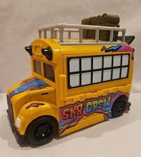 Tech Deck Sk8 Crew School Bus Folding Ramp Finger Skateboard Decks Skating Toys