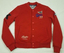 SUPERDRY PISTONS JACKET SWEAT DOUBLÉ TAILLE UK 8 (M) TRÈS BON ÉTAT ..a -