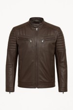 Veste en cuir véritable