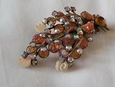 ANCIEN BIJOU BROCHE FLEUR