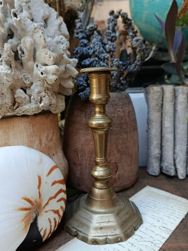 Bougeoir ancien laiton - ancien, en