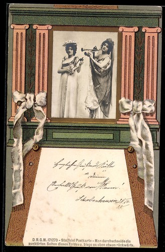 Carte postale chevalet
