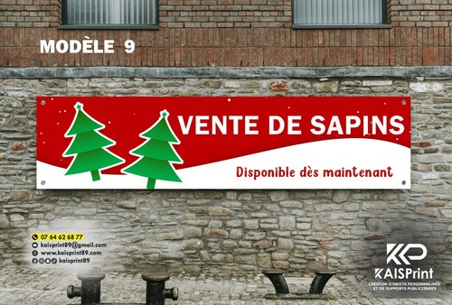 Banderole bâche noël - banderole, –