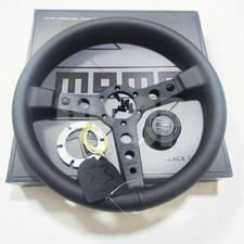 MOMO prototipo P5 Black Edition 350mm 14' Genuine Leather Sport Steering Wheel