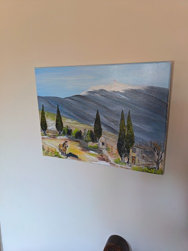 Peinture huile mont - peinture,