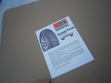 Catalogue voiture pub auto prospectus Uniroyal le  pneu pluie