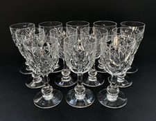 BACCARAT 12 VERRE A VIN PORTO CRISTAL TAILLÉ MODÈLE HARFLEUR GLASS CRYSTAL WINE