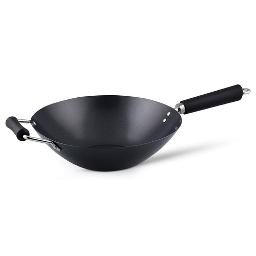 Wok acier carbone 31cm - wok, au