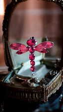 Broche vintage en forme de libellule