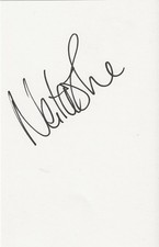 Autographe sur carte de visite