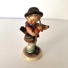 Figurine H.Hummel Little Fiddler Statue Little Boy West Germany Vintage
