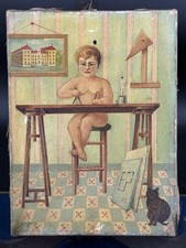 Huile sur toile signée J