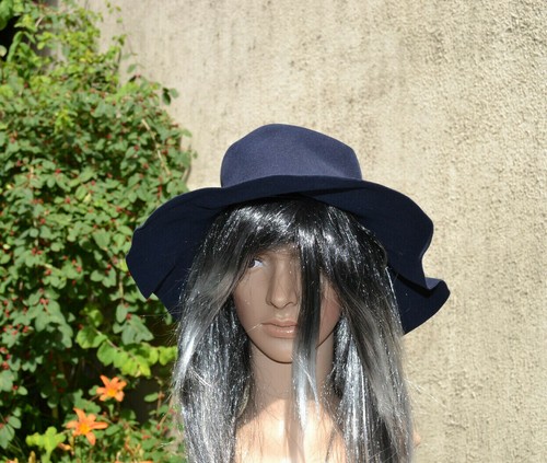 Chapeau capeline bleu - chapeau,