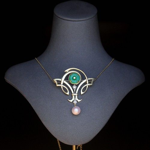 Collier pendentif broche - pendentif, &