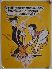 SNCF safety poster - shoes with reinforced toe 1973 ARFOLL