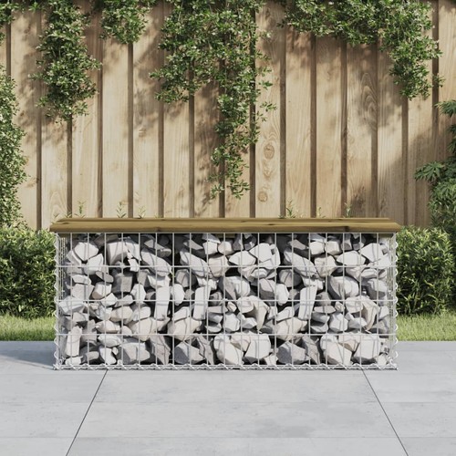 Banc jardin design gabion - jardin,