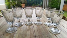 LOT DE 6 ANCIENS GROS VERRES A