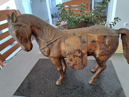 Cheval bronze ancien - cheval,
