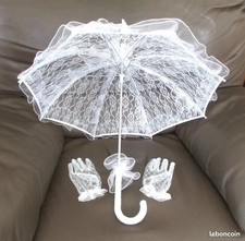 Ombrelle  de mariage + gants