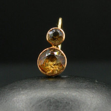 OR19 - Boucle d'Oreille Seule, Or rose 14K et Verre,  "pour le style dépareillé"