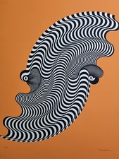 Screen Print Signed Maurice Tirmarche - Op Art, Numbered 86/100, 65 x 50 cm