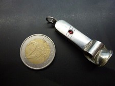 rare mini coupe cigare argent 800,inox,pierre rouge??,L45mm,P 13g,Solingen
