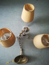 lustre suspension plafonnier vintage 3 feux plexiglas styl baroque vintage 50-60