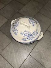 Old Bordeaux Earthenware Soup Antique Ceramic Dishes Flower Service