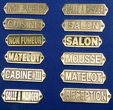 PLAQUE DE PORTE MARINE EN