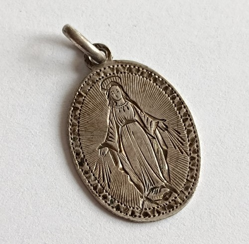 Médaille argent vierge - médaille,