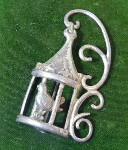 Vintage lang oiseau - oiseau, cage