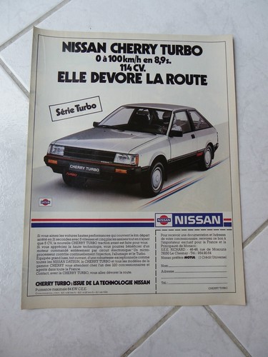 Publicité nissan cherry turbo - nissan,
