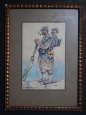 WW1 CHASSEUR 1914  Aquarelle