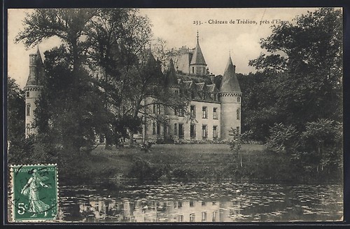 Cpa trédion château près - trédion,,