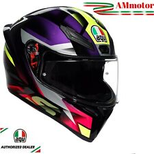 Casque Agv K1 S Fastlap Black Purple Pink Intégral De Moto Taille M 57 58 HELMET