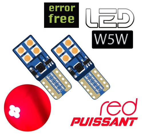 Ampoules w5w t10 - w5w, rouge