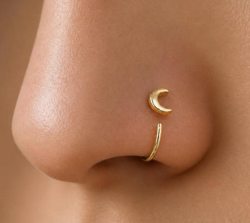 Bague nez demi lune en - bague, de