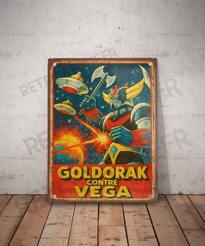 Plaque métal vintage - , goldorak