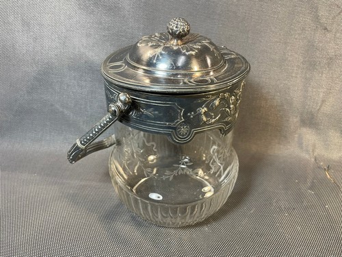 Ancien pot bonbons verre - bonbons,