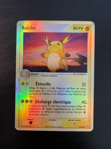 Carte pokémon raichu 13 - pokémon, 13/95