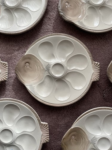 Assiettes huîtres longwy - assiettes,