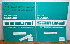 1990 - 1994 Suzuki Samurai Supplementary Service Manual Set Of 2 OEM