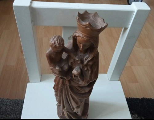 Statuette bois massif - statuette,