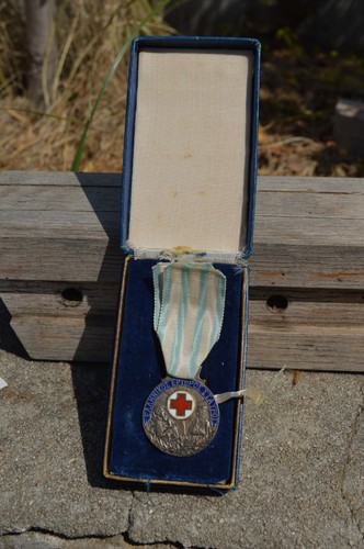 Médaille croix rouge grecque - croix,