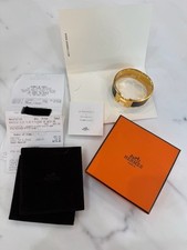 Size PM New HERMES Black GHW Clic H Bracelet Bangle w/ Receipt
