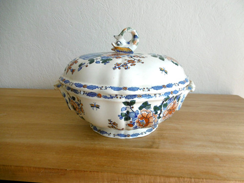 Soupiere faience gien - soupiere, decor