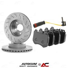 FOR MERCEDES C-CLASS C220 D AMG LINE MK4 W205 FRONT BRAKE DISCS PADS & SENSOR